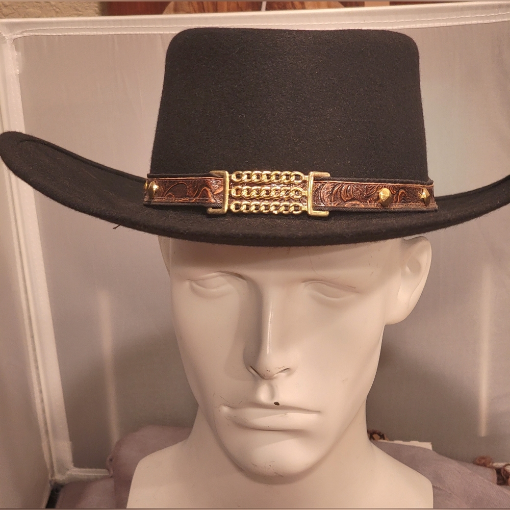 Eddy Bros Black Western Hat, Barb Ranch 100% Wool